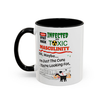 Toxic Masculinity - White Accent 11oz. or 15oz. Coffee Cup for Motorsports Enthusiasts