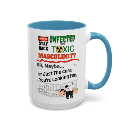 Toxic Masculinity - White Accent 11oz. or 15oz. Coffee Cup for Motorsports Enthusiasts