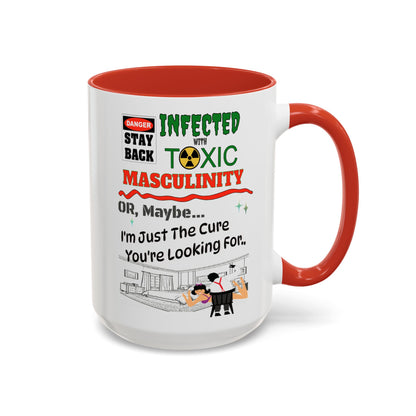Toxic Masculinity - White Accent 11oz. or 15oz. Coffee Cup for Motorsports Enthusiasts