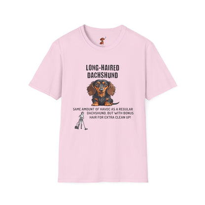 Long Haired Dachshund More Cleanup, T-Shirt, Light Colors