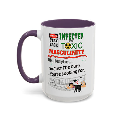 Toxic Masculinity - White Accent 11oz. or 15oz. Coffee Cup for Motorsports Enthusiasts