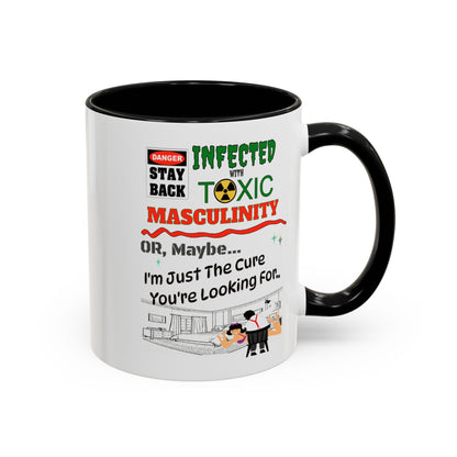 Toxic Masculinity - White Accent 11oz. or 15oz. Coffee Cup for Motorsports Enthusiasts