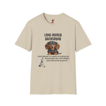 Long Haired Dachshund More Cleanup, T-Shirt, Light Colors