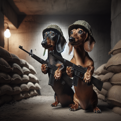 Keeping Bad Wieners Out! ~ The Wiener Guard is on Duty, Women's One-Piece Swimsuit