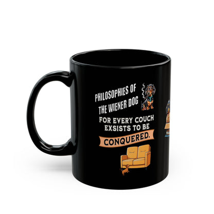 To a Dachshund, Every Couch Is Everest | 11oz. or 15oz. Black Ceramic Coffee Cup
