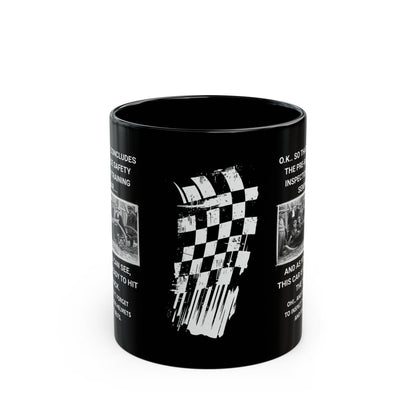 Race Car Safety Inspection | 11oz. or 15oz. Black Ceramic Coffee Cup