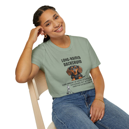 Long Haired Dachshund More Cleanup, T-Shirt, Light Colors