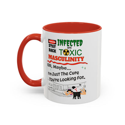 Toxic Masculinity - White Accent 11oz. or 15oz. Coffee Cup for Motorsports Enthusiasts